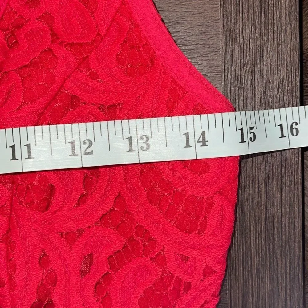BCBGMaxAzria Womens Hanah Lace Cocktail Mini Dress‎ Burnt Red Size 2 NWT